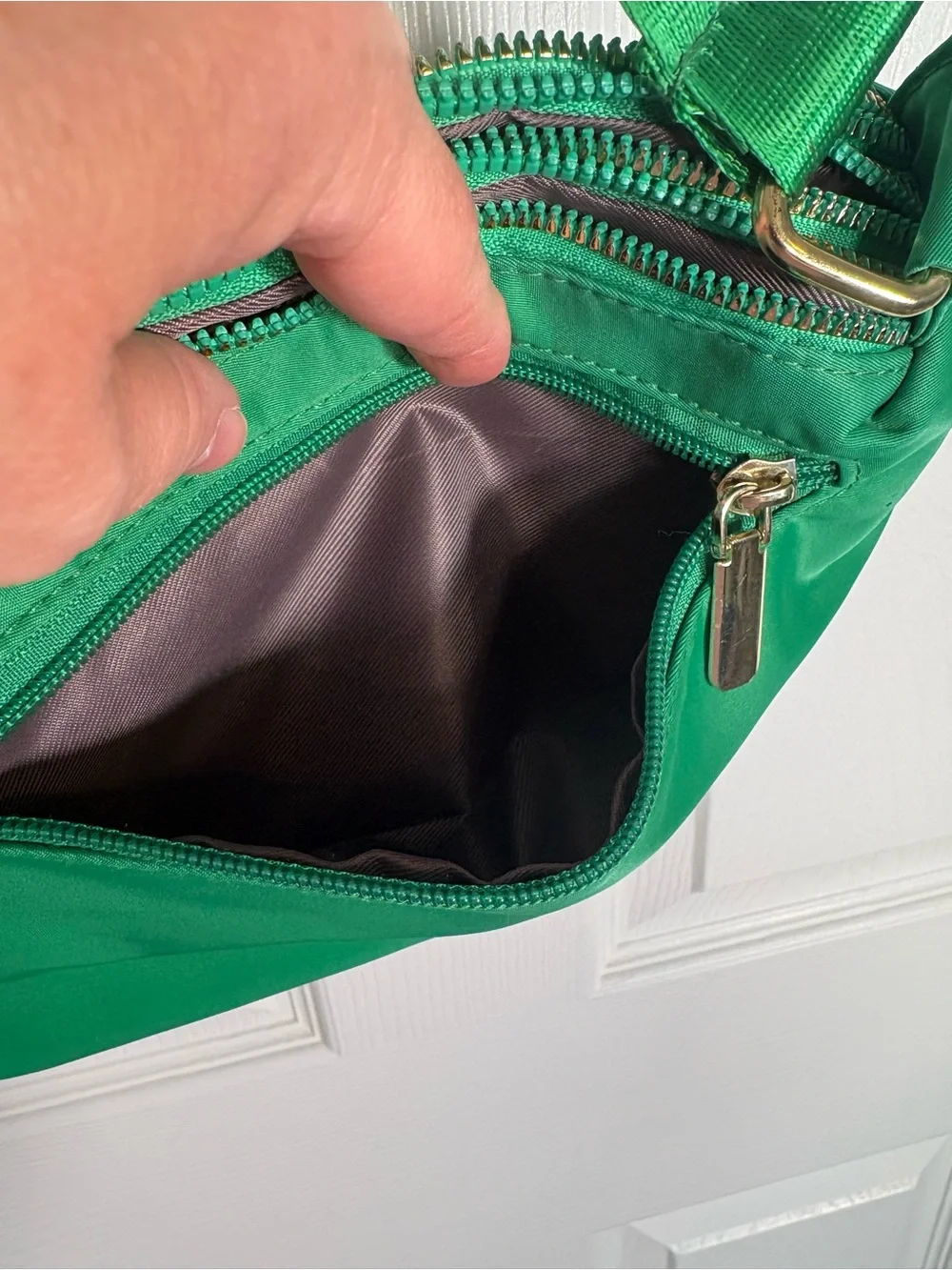 Green Crossbody Shoulder Bag with Gold Accent NEW WITHOUT TAGS